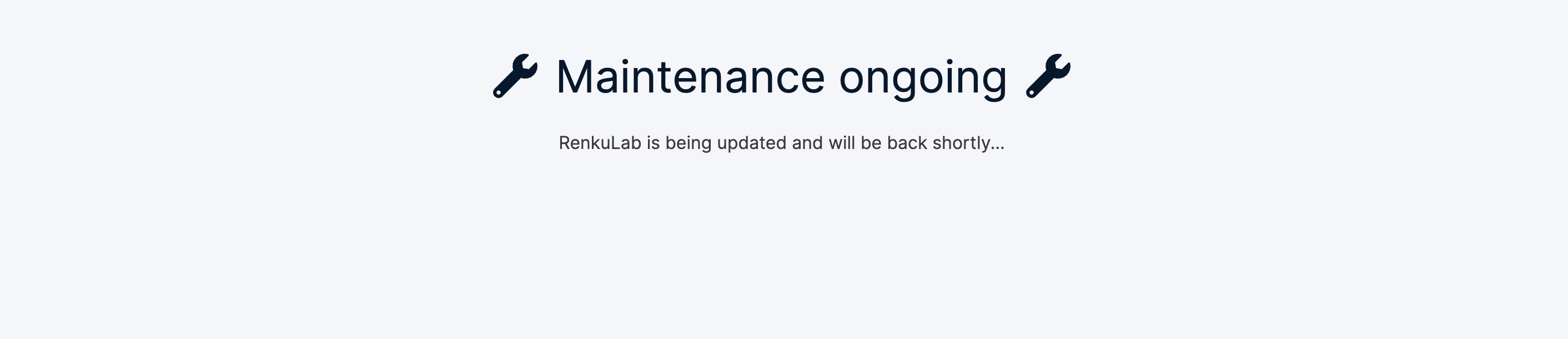 Ongoing maintenance example